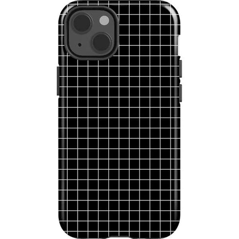 Black Grid iPhone 15 Impact Case
