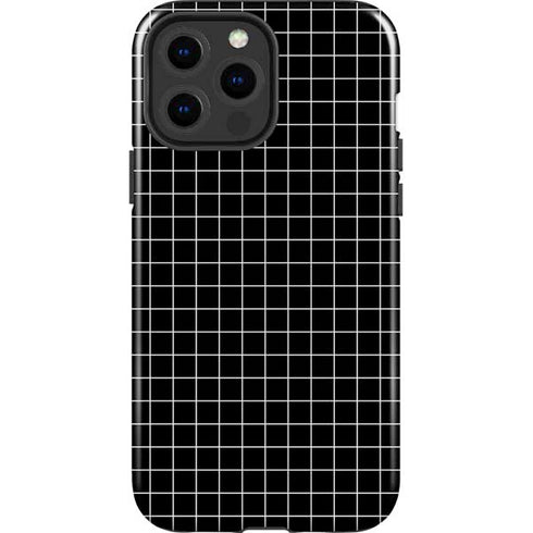 Black Grid iPhone 15 Pro Max Impact Case