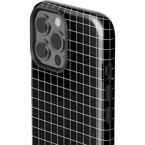 Black Grid iPhone 15 Pro Max Impact Case