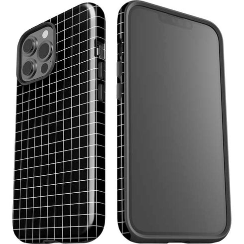 Black Grid iPhone 15 Pro Max Impact Case
