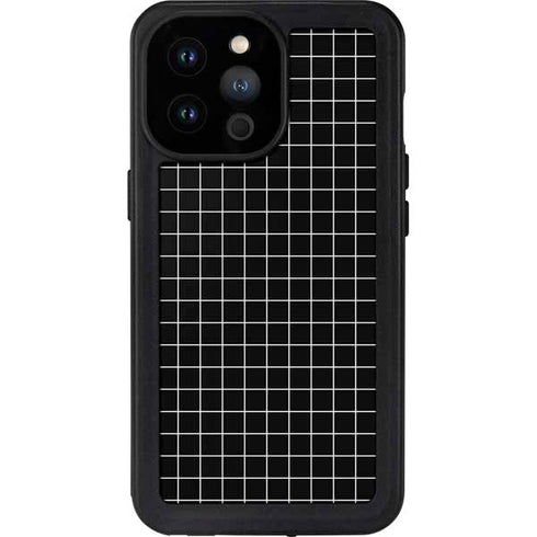 Black Grid iPhone 14 Pro Max Waterproof Case