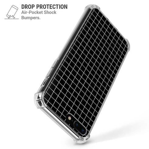 Black Grid iPhone 7/8 Plus Clear Case