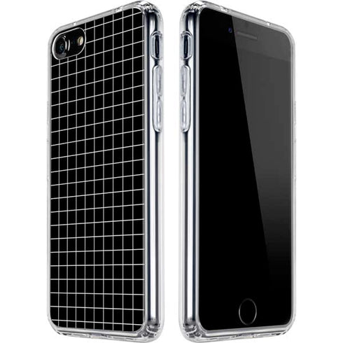 Black Grid iPhone SE (2nd & 3rd Gen) Clear Case