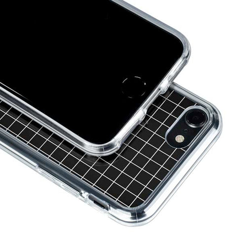 Black Grid iPhone SE (2nd & 3rd Gen) Clear Case