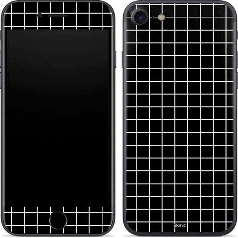 Black Grid iPhone SE (2nd & 3rd Gen) Skin