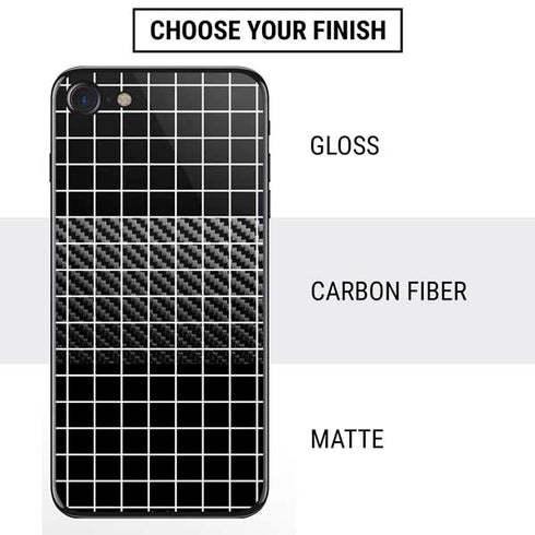 Black Grid iPhone SE (2nd & 3rd Gen) Skin