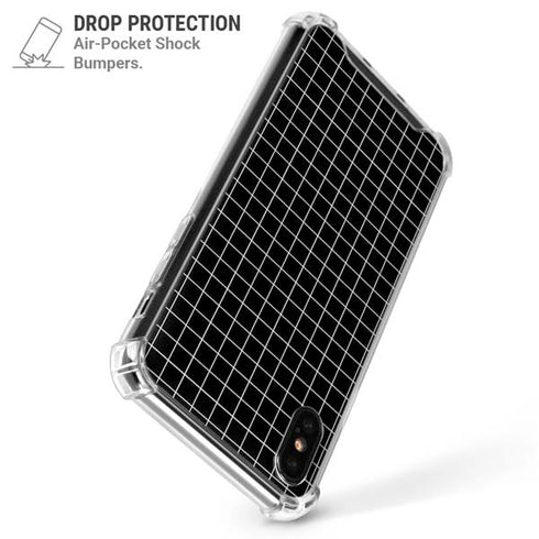 Black Grid iPhone XS Max Clear Case