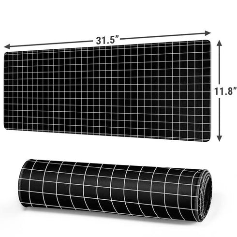 Black Grid Gaming Mouse Pad