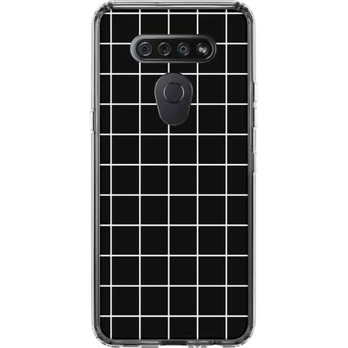 Black Grid LG K51/Q51 Clear Case
