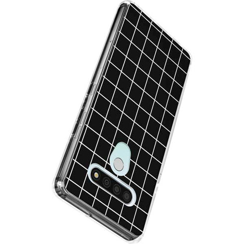 Black Grid LG Stylo 6 Clear Case