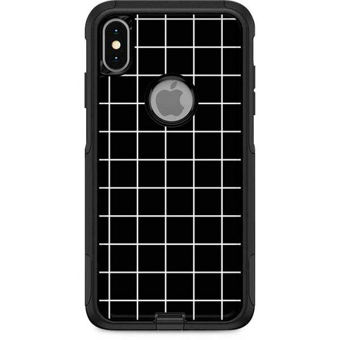 Black Grid Otterbox Commuter iPhone Skin
