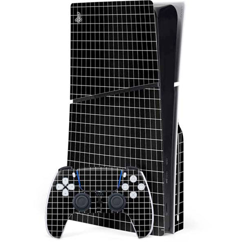 Black Grid PS5 Slim Disk Bundle Skin