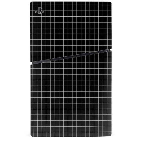 Black Grid PS5 Slim Disk Console Skin