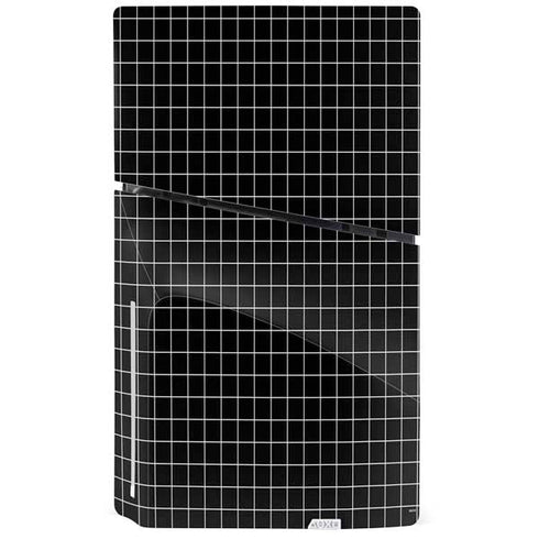 Black Grid PS5 Slim Disk Console Skin