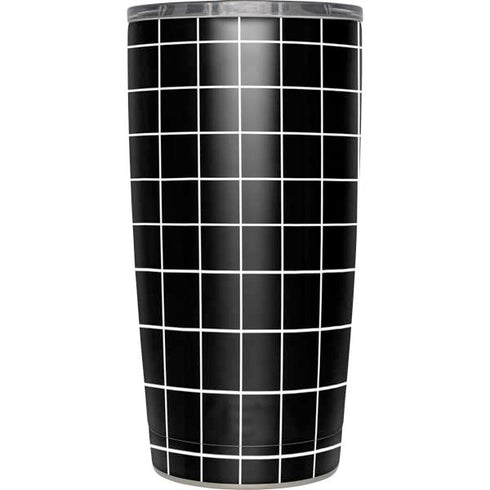 Black Grid Yeti 20oz Tumbler Skin
