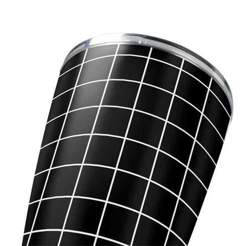 Black Grid Yeti 20oz Tumbler Skin