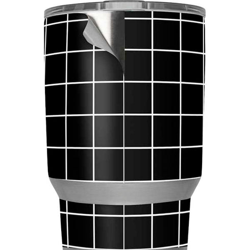 Black Grid Yeti 20oz Tumbler Skin