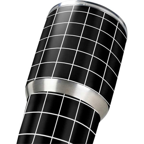 Black Grid Yeti 30oz Rambler Tumbler Skin