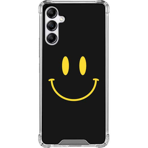 Black Happy Face Galaxy A14 5G Clear Case