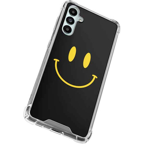 Black Happy Face Galaxy A15 5G Clear Case
