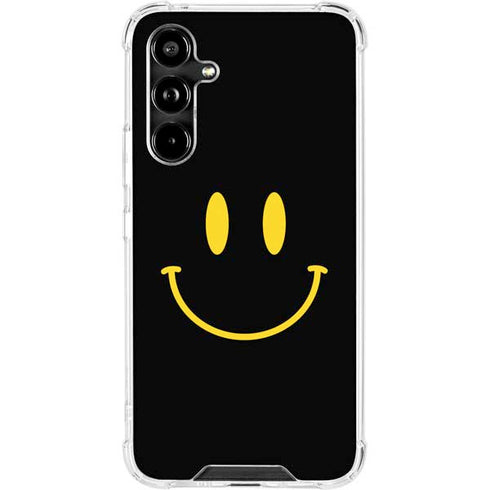 Black Happy Face Galaxy A54 5G Clear Case