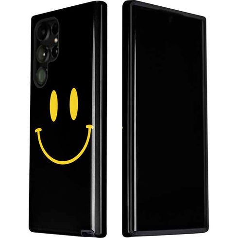 Black Happy Face Galaxy S22 Ultra Pro Case