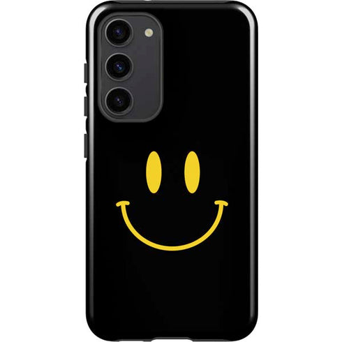 Black Happy Face Galaxy S23 Plus Pro Case