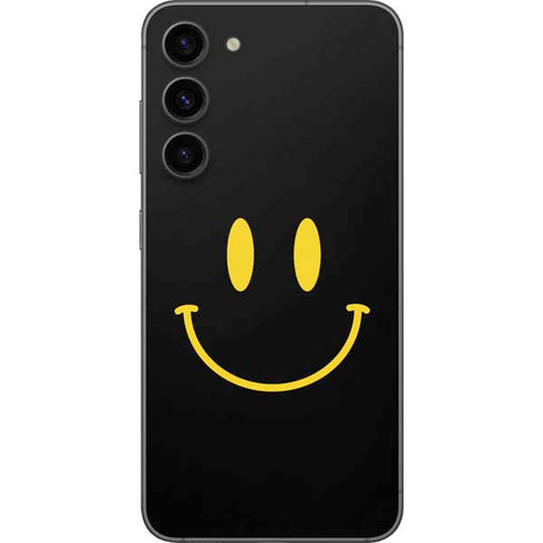 Black Happy Face Galaxy S23 Plus Skin