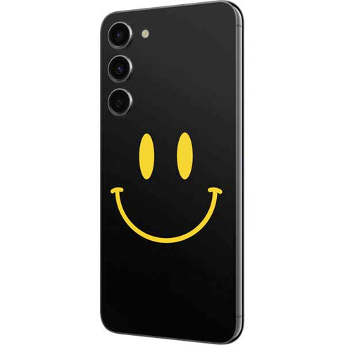 Black Happy Face Galaxy S23 Plus Skin