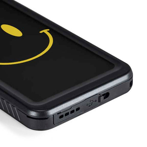 Black Happy Face Galaxy S23 Plus Waterproof Case