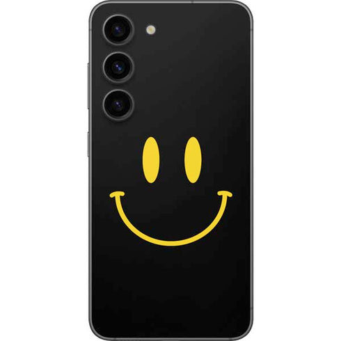 Black Happy Face Galaxy S23 Skin
