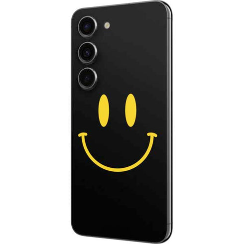Black Happy Face Galaxy S23 Skin