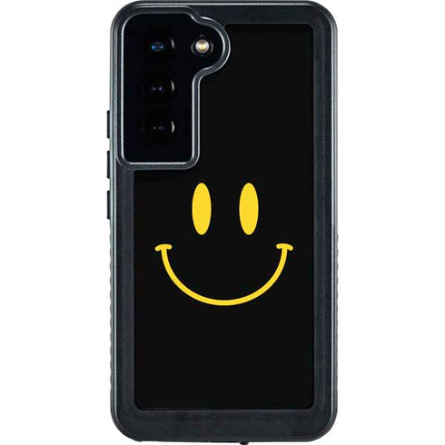 Black Happy Face Galaxy S23 Waterproof Case