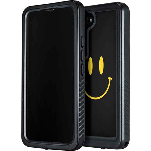 Black Happy Face Galaxy S23 Waterproof Case