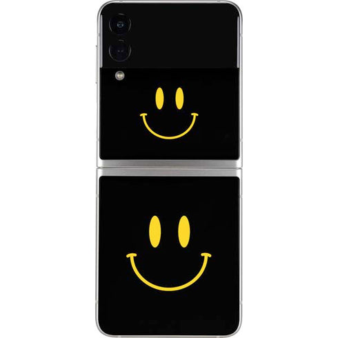 Black Happy Face Galaxy Z Flip4 5G Skin