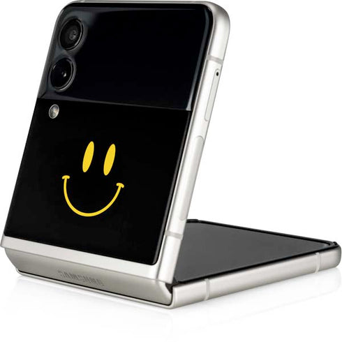 Black Happy Face Galaxy Z Flip4 5G Skin