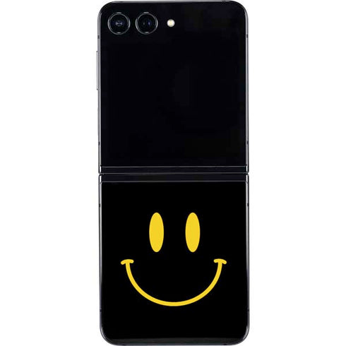 Black Happy Face Galaxy Z Flip5 5G Skin