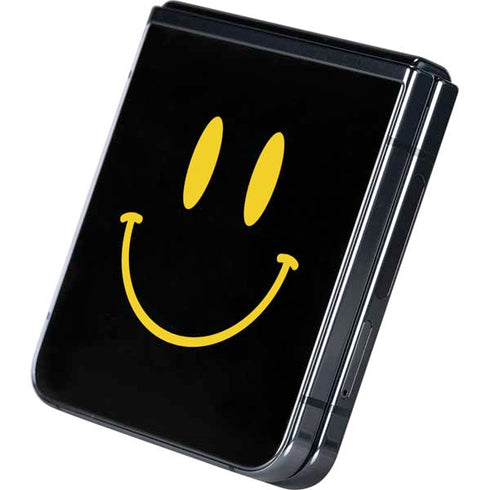 Black Happy Face Galaxy Z Flip5 5G Skin