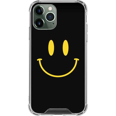 Black Happy Face iPhone 11 Pro Max Clear Case