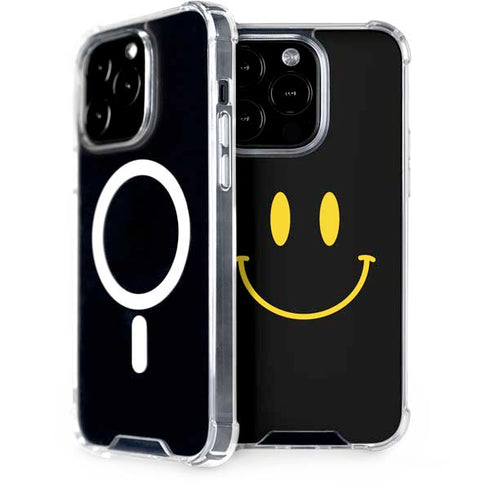 Black Happy Face iPhone 13 Pro MagSafe Case