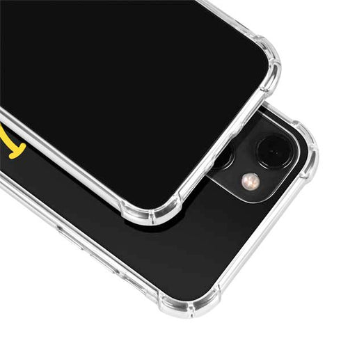 Black Happy Face iPhone 14 Plus Clear Case