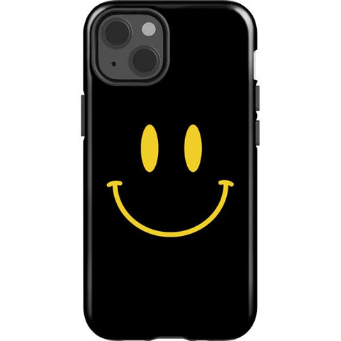 Black Happy Face iPhone 14 Impact Case