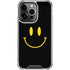Black Happy Face iPhone 15 Pro Clear Case
