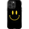 Black Happy Face iPhone 14 Pro Impact Case