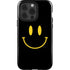 Black Happy Face iPhone 14 Pro Impact Case