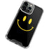 Black Happy Face iPhone 15 Pro Max Clear Case