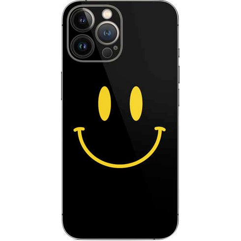 Black Happy Face iPhone 14 Pro Max Skin