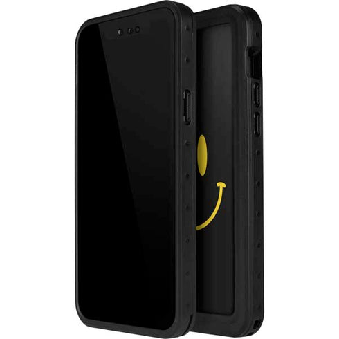 Black Happy Face iPhone 14 Pro Max Waterproof Case