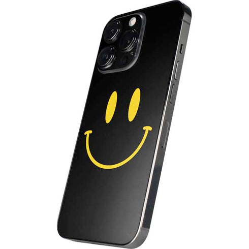 Black Happy Face iPhone 14 Pro Skin