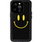Black Happy Face iPhone 14 Pro Waterproof Case